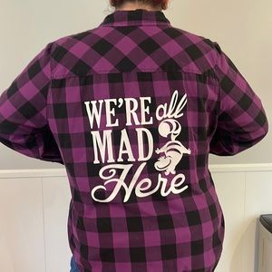 Torrid barely worn Alice in wonderland flannel